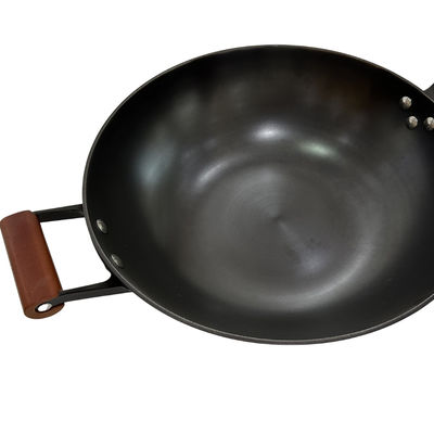 BSCI-van de het Gietijzerkoekepan van de Huiskeuken de Chinese Kokende Wok Pan Non Stick 32cm