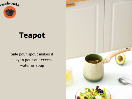 30cm de Theepot van de Aluminium niet Stok met Verwijderbare Handvat en Inductiebasis