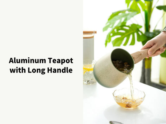 De Theepot niet Stok van het inductie Klaar Aluminium met Afneembaar Handvat en Glasdeksel