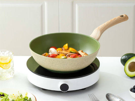 De Wok Pan With Durable Loop Handles van het premiealuminium