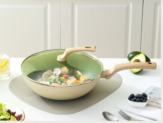 De Wok Pan With Durable Loop Handles van het premiealuminium
