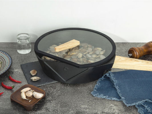 De gezonde Kokende van de het Gietijzerkoekepan van 10Inch Deklaag van Pan Non Stick With Titanium
