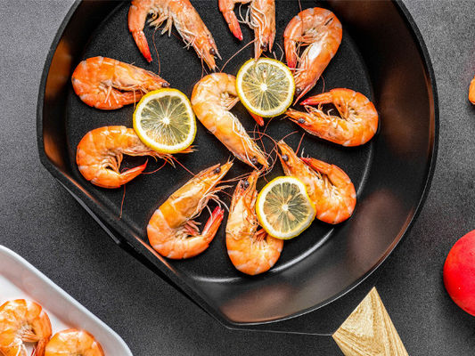 OEM SGS 10Inch het Aluminium dat van de Gietijzerkoekepan Pan For High Heat Cooking braadt