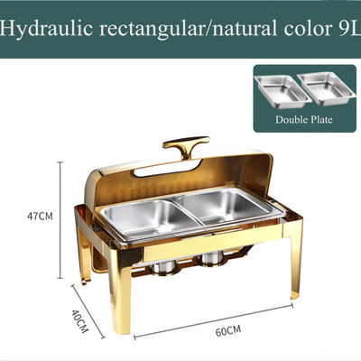 Isolatie Volledig Flip Meal van roestvrij staal de Rechthoekige Zichtbare Buffy Stove Heating Meal Hotel