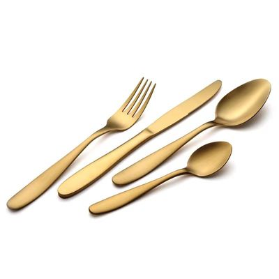 De de duurzame die 304 Vork en Lepel van het Roestvrij staalmes voor Restaurantgebruik wordt geplaatst