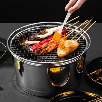 Draagbare BBQ-grillkachel van roestvrij staal 29 cm voor kamperen