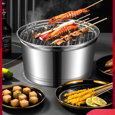 Draagbare BBQ-grillkachel van roestvrij staal 29 cm voor kamperen