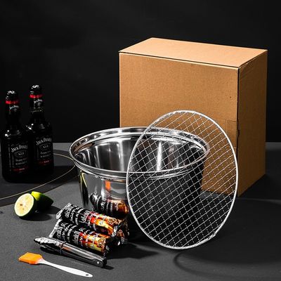 Draagbare BBQ-grillkachel van roestvrij staal 29 cm voor kamperen