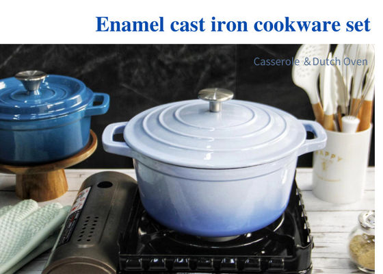 Gemaakte ijzeren ronde Cocotte Set Mini Oven met deksel