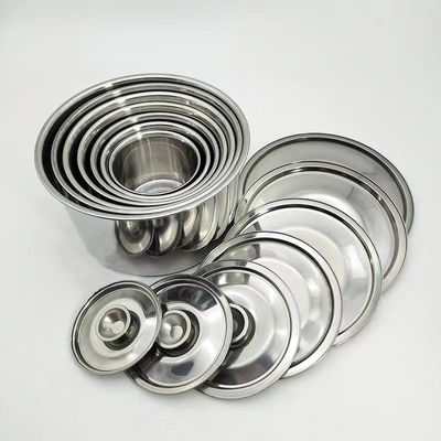 Ronde saus emmer met deksel van roestvrij staal