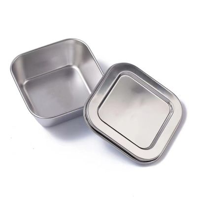 Leekbestendige containers van roestvrij staal met deksels voor de opslag van levensmiddelen