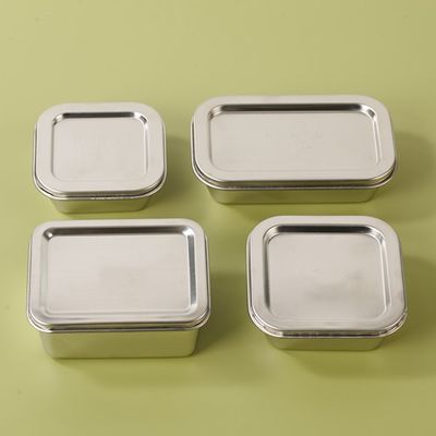 Leekbestendige containers van roestvrij staal met deksels voor de opslag van levensmiddelen