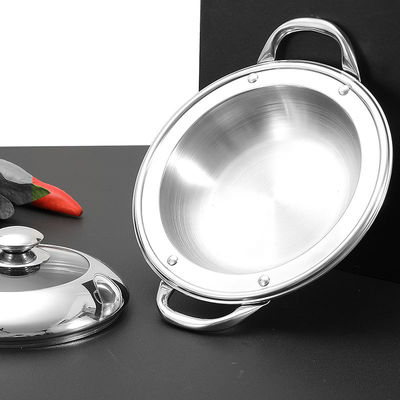 Voedingswaarde 18-32 cm roestvrij staal pan platte bodem