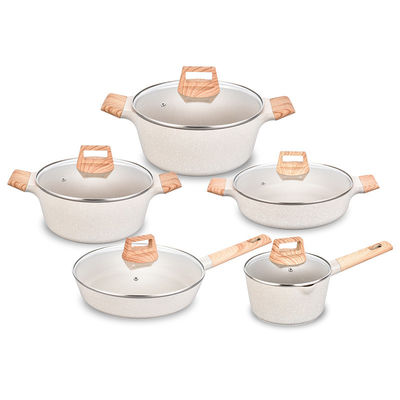 10 stukken niet-stick aluminium pot medische steen pot set