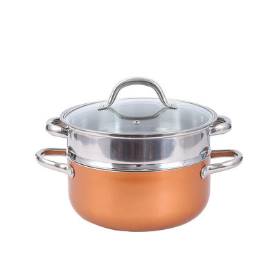 Oven veilig Oranje aluminium kookgerei met siliconen greep