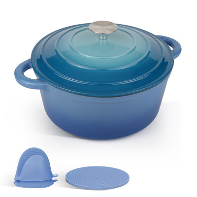 6 kwart gelast gietijzeren Hollandse oven met deksel perfect voor vakantie koken &amp; outdoor avonturen