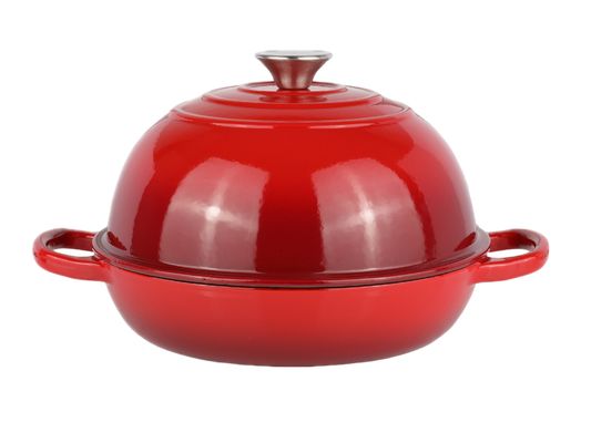 COOKNEXA 6QT Emailleerde gietijzeren Hollandse oven    10 inch, perfect voor zuurdeeg bakken, stoofpotten en langzaam koken