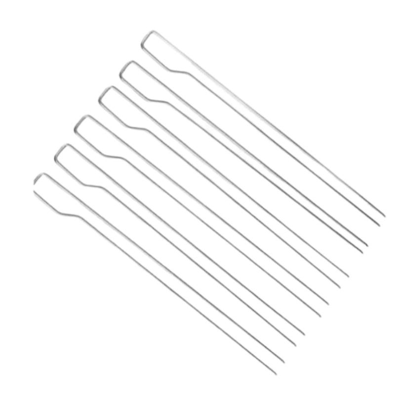 29.2 X 2.8CM het Kamperen Cookware Vastgestelde 6Pcs van het de Grillvlees van de BARBECUEnaald de Kebabvork