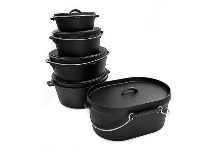 Grote braadschotel 36.5X29.5X14.3CM van het kras Bestand Gietijzer Matt Black Interior