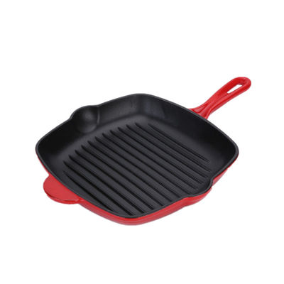 Van de het Gietijzer Vierkante Grill van het Stok niet Preseizoen Pan 10 Duim Gemakkelijke Schoon