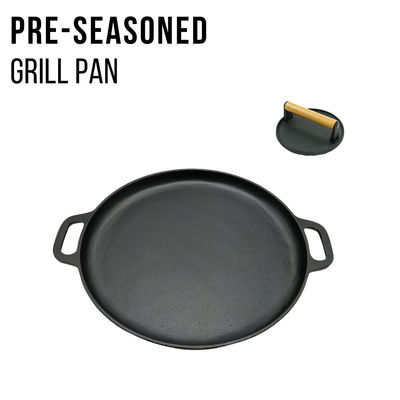 Pre Gekruide Gietijzerpan 30/35cm de Pan van de Gietijzergrill