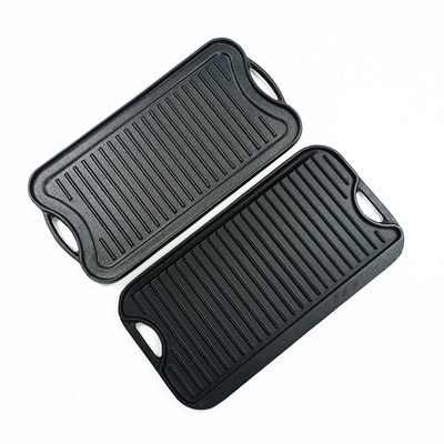 Van het het Gietijzer het Vlakke Rooster van Matt Black 17X9.8“ de BARBECUE van Pan For Kamperen