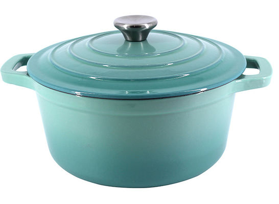 Non-Stick van het Gietijzer Nederlandse Oven Two Handles Cast Iron van 2.4L de Braadpanpot