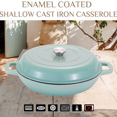 3L Gietijzer Nederlands Vriendschappelijk Oven With Lid Enameled Eco